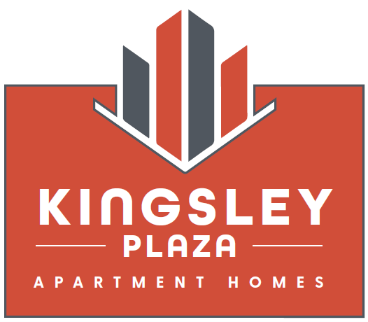 the logo for kingsley plaza apartment homes